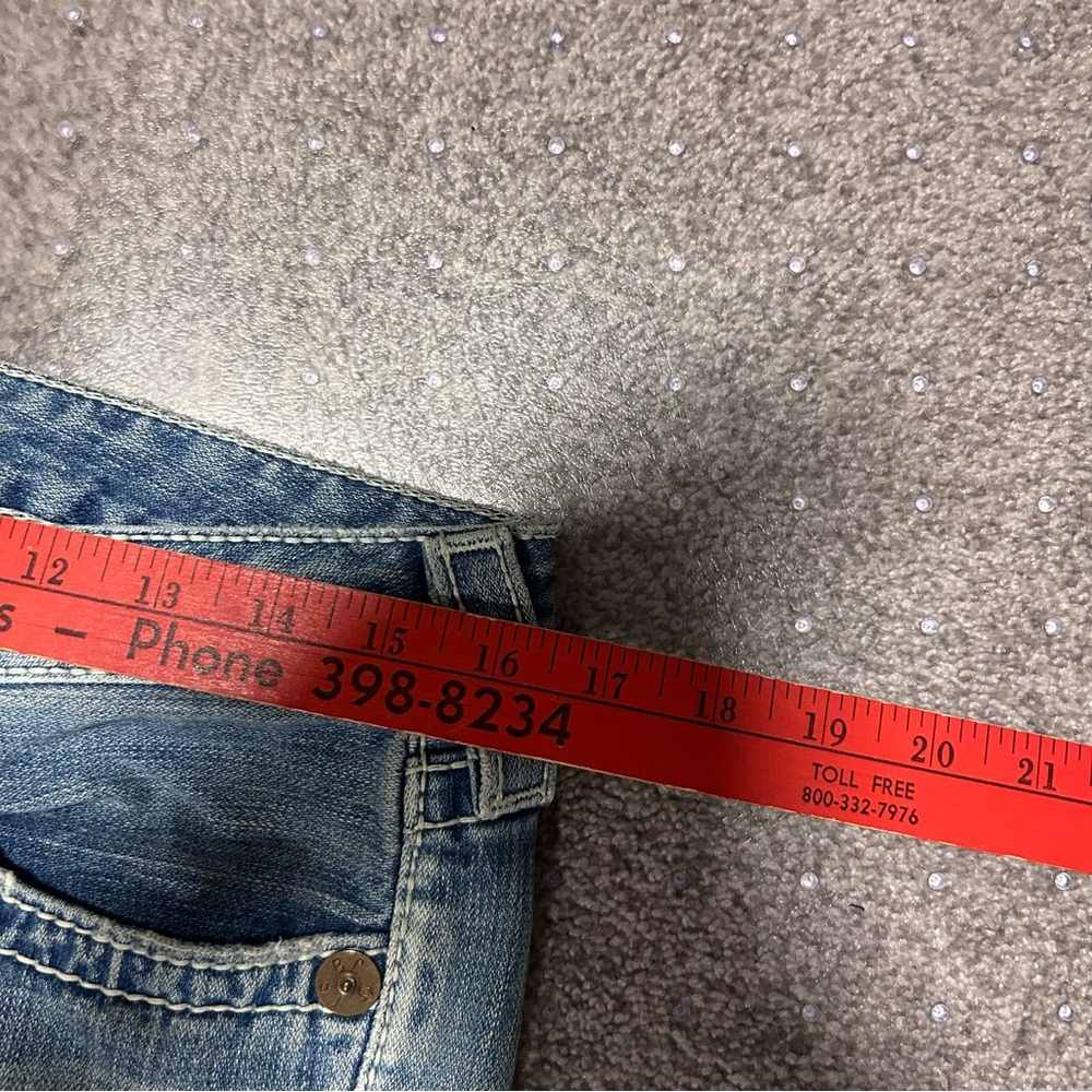 True Religion BOBBY BIG T Women's Distressed  Flared Jeans Size 29 Vintage USA - Picture 8 of 10